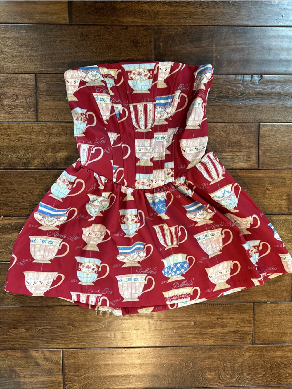 Urban Outfitters Kimchi Blue Sugar Plum strapless corset mini dress small - Picture 2 of 9